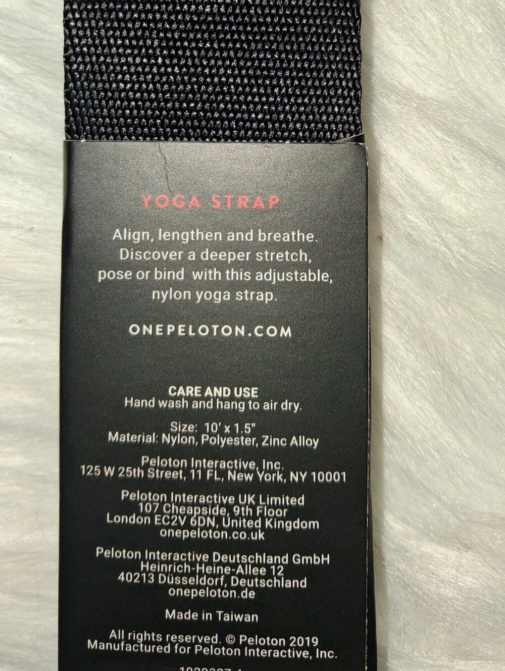 Peloton Black & Red Yoga Strap